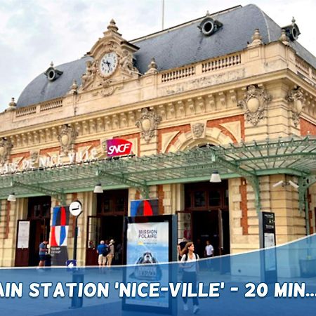 1 Min To The Beach Apartment - Kitchen - Tramway - Air Conditioner - Wifi - Promenade Des Anglais Nice Ngoại thất bức ảnh