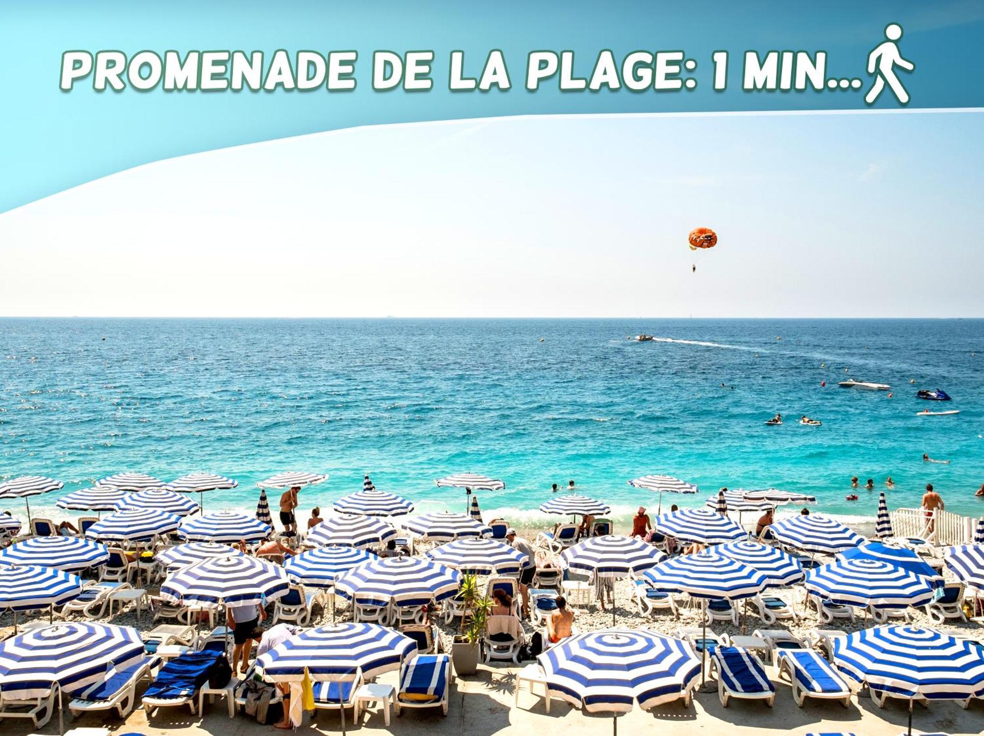 1 Min To The Beach Apartment - Kitchen - Tramway - Air Conditioner - Wifi - Promenade Des Anglais Nice Ngoại thất bức ảnh